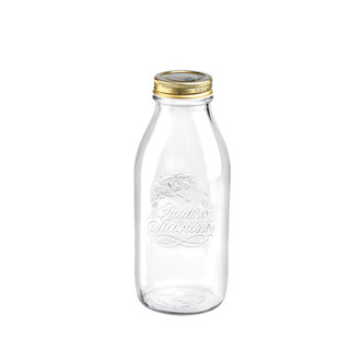 Chai thủy tinh đựng sữa hạt, nước ép  - Quattro 1000ml Bormioli Rocco Italy