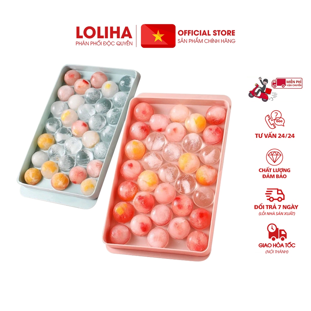 🏵️FREESHIP🏵️ Combo 5 Khay đá tròn 33 viên đa năng tiện lợi