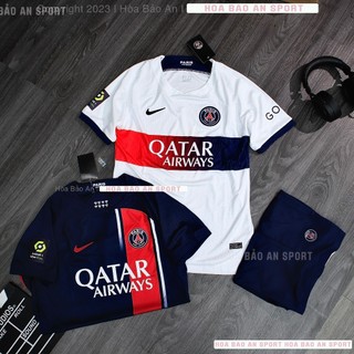 Bộ Quần Áo Đá Banh PSG 2023 mẫu thứ 4 - vải thái chuẩn áo thi đấu fom 45-95kg