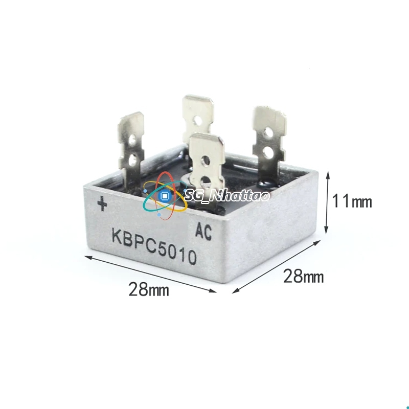 Diode Cầu Chỉnh Lưu Diode 50A 1000V KBPC 5010 Chỉnh Lưu Điện