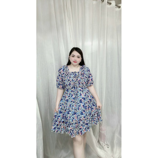 [Bigsize 60-85kg] Đầm voan 3 bèo