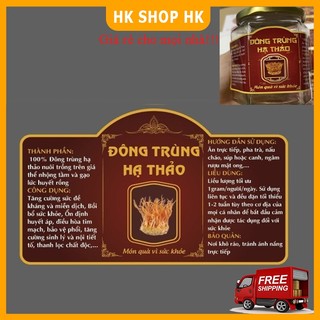 [COMBO 9-28 chiếc] Tem nhãn dán hũ Đông Trùng Hạ Thảo...