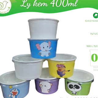 10 Tô giấy 400ml đựng kem, thức ăn súp dùng 1 lần có nắp tiện lợi -  Bếp xanh thiên bình