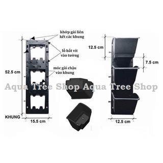Bộ chậu vườn tường, module vườn tường đứng