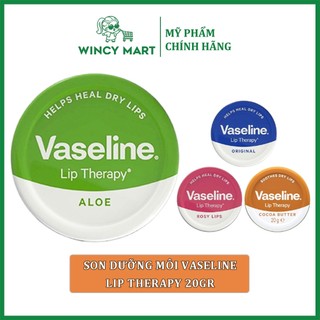  Son Dưỡng Môi Vaseline Lip Therapy 20GR Hũ Tròn Original Aloe Cocoa Butter Rosy Lips Dưỡng Môi Xinh Hồng - Wincy Mart 