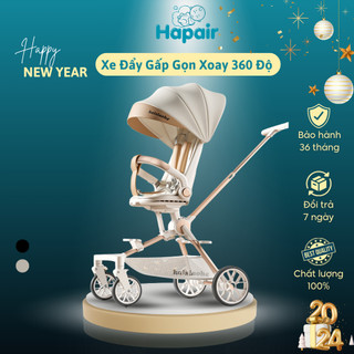Xe Đẩy Cho Bé Hai Chiều Cao Cấp Hapair Tích Hợp Lò Xo Giảm Sốc Xoay 360 Kèm Bàn Ăn Dặm