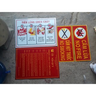 BỘ TIÊU LỆNH PCCC GỒM 4 TẤM
