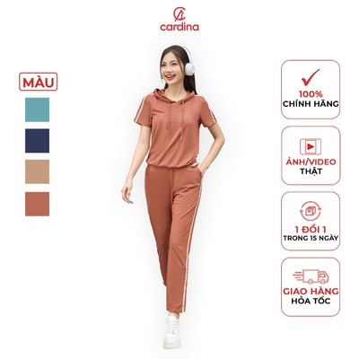 Đồ bộ nữ CARDINA chất liệu cotton mềm mại trẻ trung năng động khoẻ khoắn 4BTC01