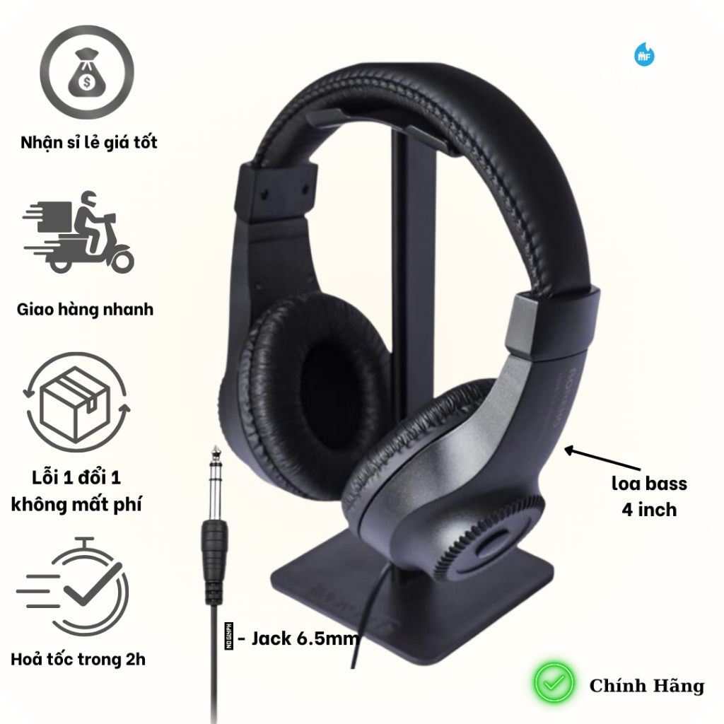 Tai Nghe Piano Điện, Organ , Guitar, Bass đầu jack 6.5mm phù hợp cho mọi lứa tuổi...