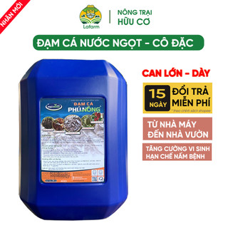 Phân bón hữu cơ đạm cá cô đặc phú nông, bón lá, bón gốc, npk hữu cơ, dinh dưỡng cho cây - can 20l