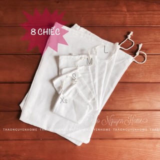 Túi lọc cotton (ecobag) túi lọc đun nấu bộ 8c