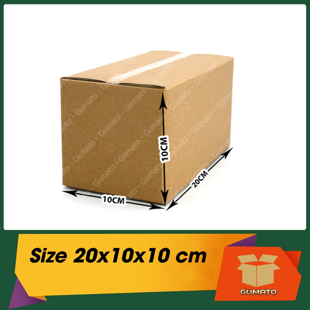 Size 20x10x10 cm, hộp giấy thùng carton gói hàng tại Gumato (Mã số P50)