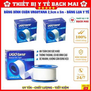 Băng Cuộn, Băng Dính Vải Lụa Y Tế Ugotana Cỡ Trung [2,5x5cm]