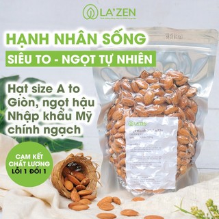 Hạt hạnh nhân Olam sống 250gr/500gr La'zen đã tách vỏ loại A nhập khẩu Mỹ làm sữa hạt/ăn kiêng