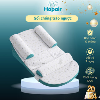 Gối ngủ chống trào ngược Hapair có đai đeo định hình bảo vệ cột sống tùy chình nâng hạ đầu - Bảo hành 12 tháng
