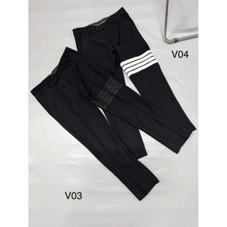 quần Tây Nam fom dáng Hàn quốc 4 sọc đen trắng ( vải tăm lì co dãn tốt)