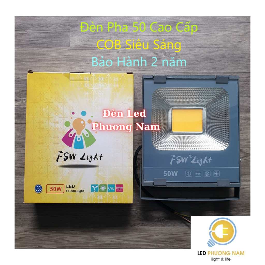 Đèn Pha Led 50w Ngoài Trời [COB]