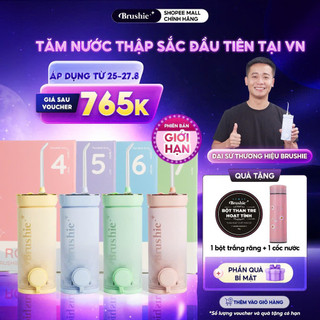 Tăm nước thập sắc BRUSHIE phiên bản cải tiến, tăm nước cầm tay du lịch tiện lợi, làm sạch bằng sóng âm,an toàn cho nướu