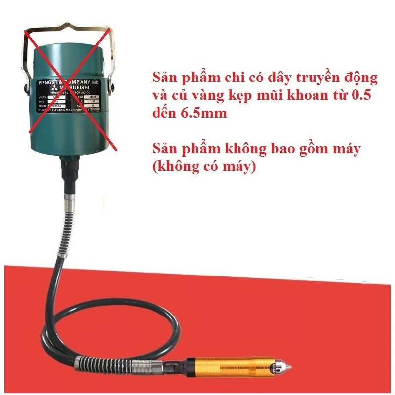 dây truyền động 8mm cho máy khoan treo đạp chân - dây nối dài máy khoan cốt 8mm KT8