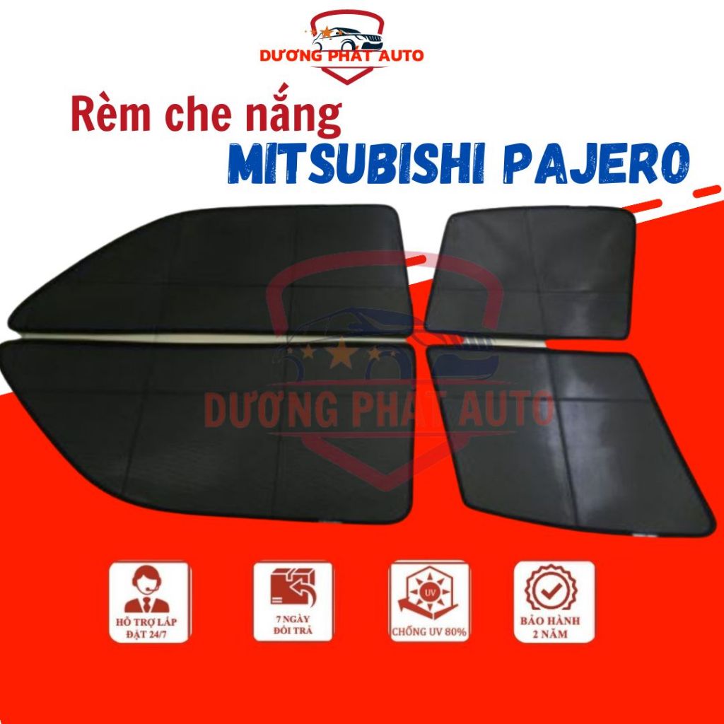Rèm che nắng Mitsubishi Pajero 2017-2023 loại 1 MR OTO cao cấp