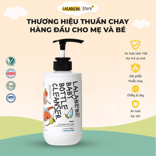Gel Rửa Bình Sữa Thuần Chay Lalabebe K-MOM Hàn Quốc Đậm Đặc Làm Sạch Tối Ưu Chai 500ml Túi 400ml