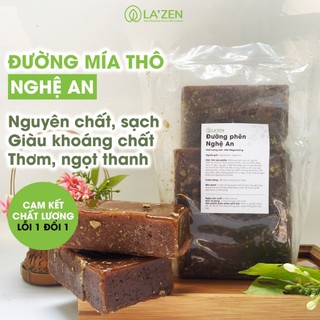 1 thanh (100-120gr) Đường mía thô / Đường phên từ mật mía tự nhiên Nghệ An - La'zen