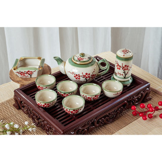 Ấm chén bát tràng, bình trà ấm pha trà gốm sứ bát tràng tổng hợp bộ ấm chén vẽ tay cực đẹp gốm sứ không kèm đĩa kê