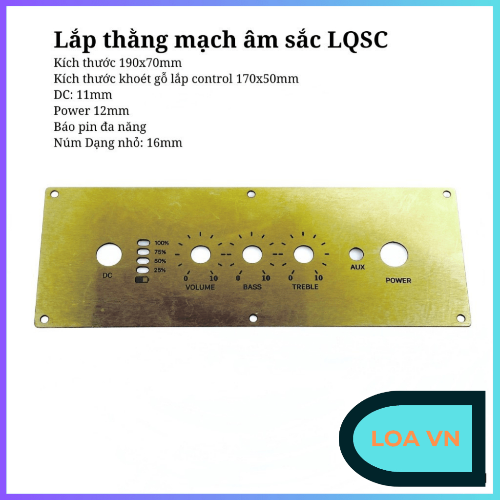 Tấm control cho mạch LQSC NE5532 phong cách Mai Cồ do Loa VN thiết kế