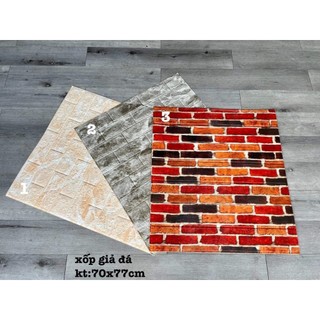 XỐP DÁN TƯỜNG 3D GIẢ ĐÁ 77 x70cm Chất Lượng Giá Rẻ
