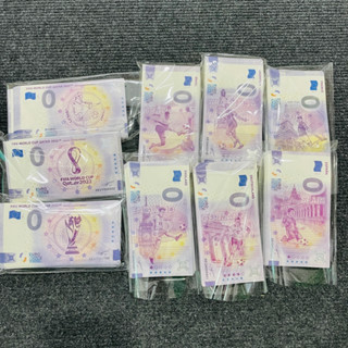 Tiền kỷ niệm 0 Euro Worlld Cup 2022 quà tặng ngày hội bóng đá