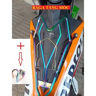 Baga Titan Sonic Baga Sonic 150 Xi 7 Màu Siêu Chuẩn Loại 1 Inox Dầy 10Ly TẶNG 2 MÓC CHỮ U TITAN 7 MÀU