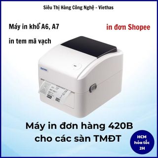 Máy in đơn hàng TMĐT khổ giấy A6 Xprinter 420B - Tùy chọn cổng