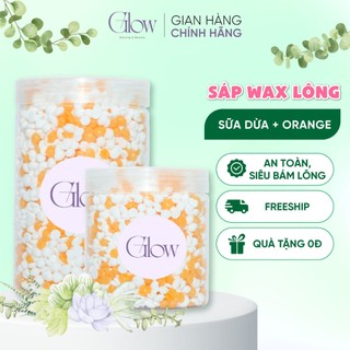 Sáp Wax Lông GLOWWAXING Sữa Dừa Orange Cao Cấp Siêu Bám Lông Mùi Hương Cam Tươi Mát CHE TÊN SẢN PHẨM