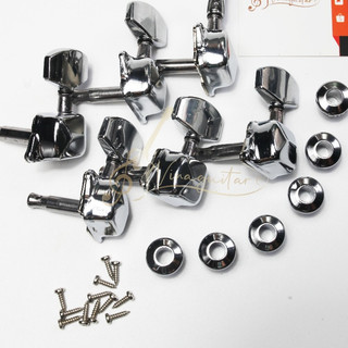 Khóa Hộp Vuông Đàn Guitar Acoustic Electric Tặng Kèm Tua Vít Nhỏ Thay Thế