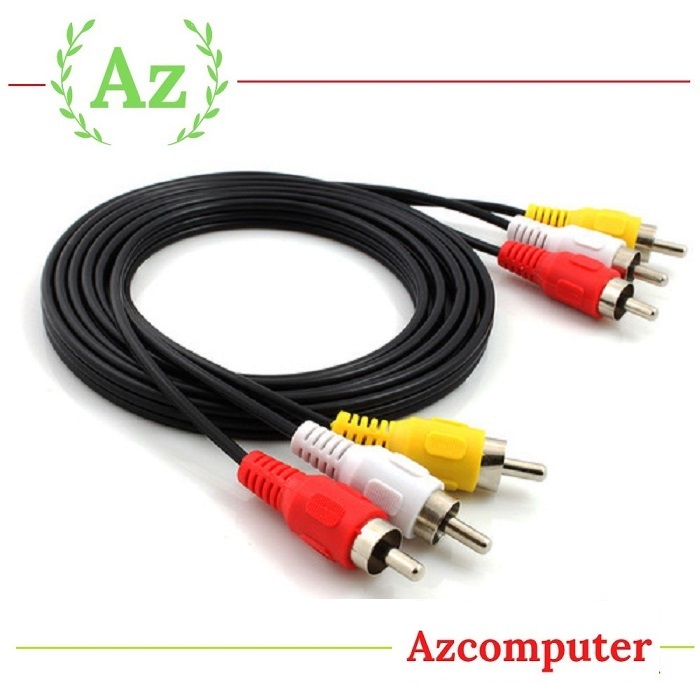 Cáp tín hiệu AV 3 đầu hoa sen (AV 3 ra 3)  - Dây nối AV 3 ra 3 dài 1,5m - 3m - 5m-10m- 15m -20m