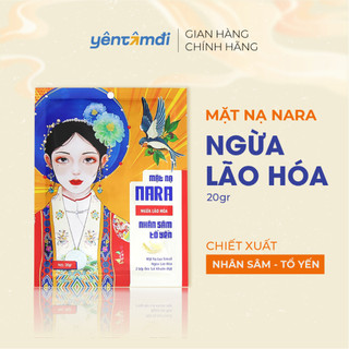 Mặt nạ lụa trẻ hoá cấp ẩm da nara nhân sâm tổ yến