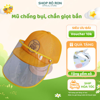 Mũ chắn giọt bắn - Mũ lưỡi trai chống bụi cho bé 6-36m - Shop Rô Ron