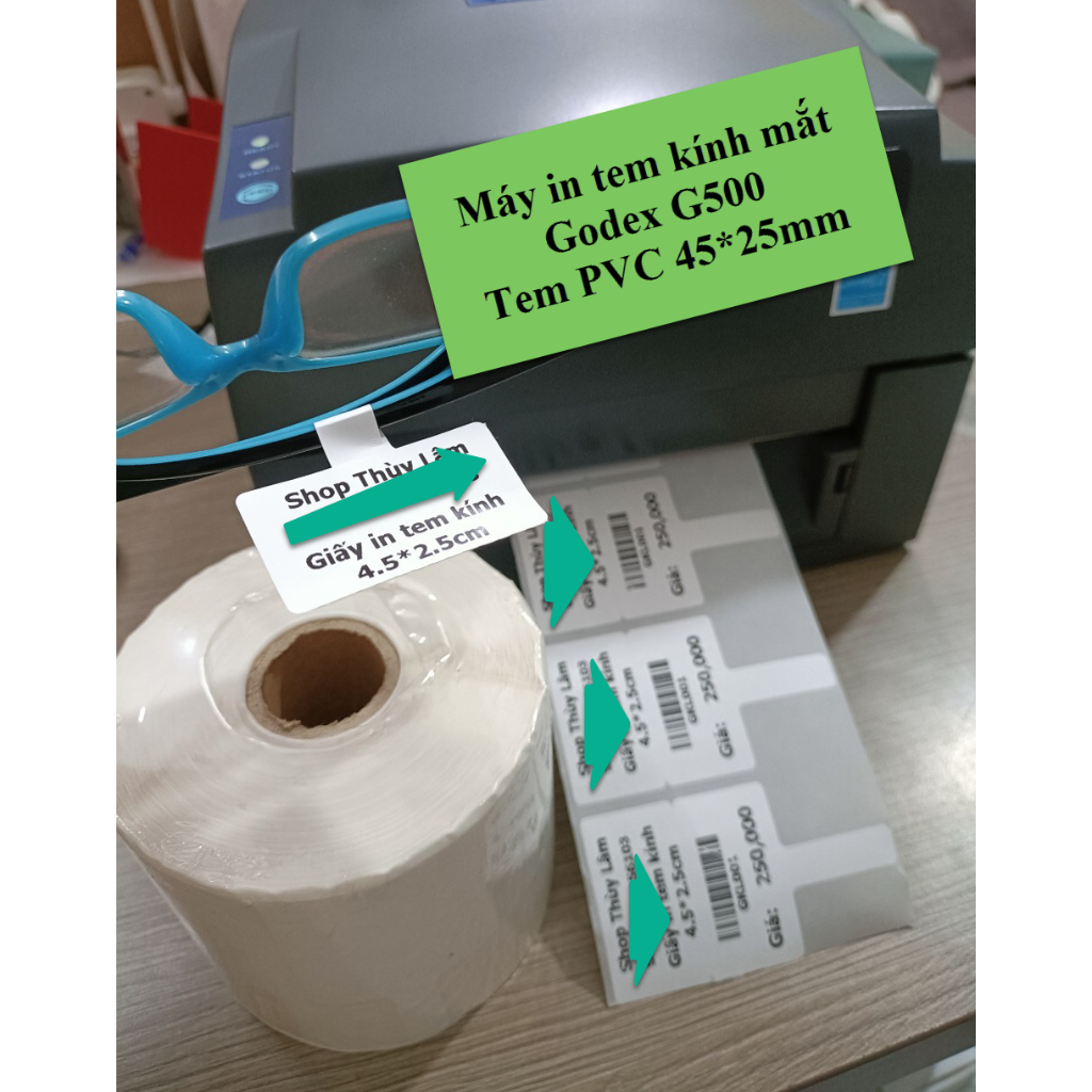 Máy in tem kính mắt Godex G500, Máy in tem vàng bạc trang sức