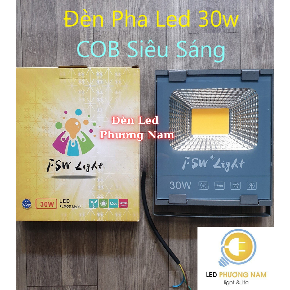 [FSW] Đèn Led Pha 30w đủ wát - Bảo hành 2 năm