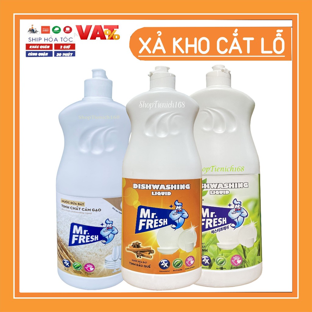 Nước rửa chén bát Mr.Fresh 820ml Nhiều Hương