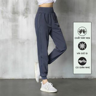 Quần Jogger tập gym, yoga nữ Louro QL102, kiểu quần joker trẻ trung, che khuyết điểm, phù hợp tập thể thao, nhảy, zumba