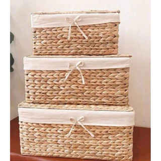 Kho bán sỉ giỏ lục bình đựng đồ có nắp lẻ size