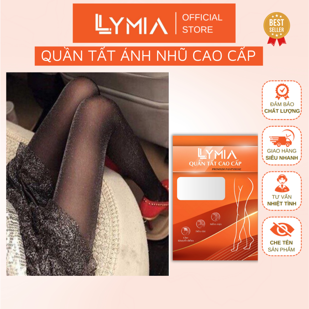 Quần tất nữ ánh nhũ lấp lánh LYMIA sang chảnh, siêu mỏng siêu trong hottrend QT20