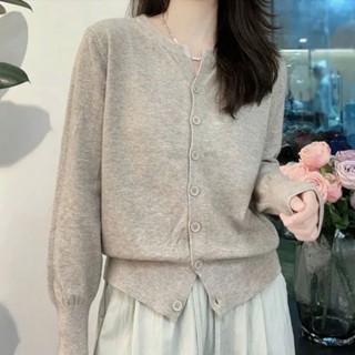 Áo Khoác Len Mỏng Nữ Cài Khuy Tay Dài Tay Ôm Màu Sắc Nhẹ Nhàng Nữ Tính Style Hàn Quốc Dễ Mặc | Vui Vẻ Shop