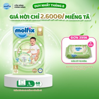 Tã quần thiên nhiên Molfix Ultra M76/L68/XL62/XXL56