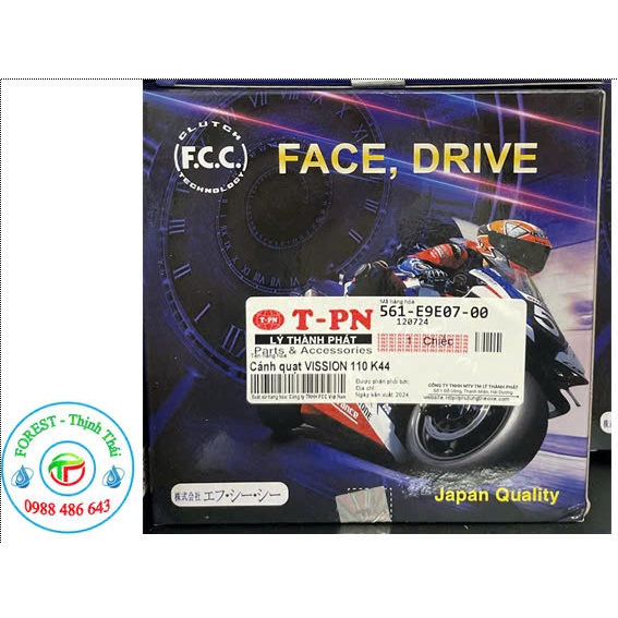 (Chính hãng FCC )Cánh quạt  & Chén bi VISSION 110 K44 ( 22102-K44-V000 / 22110-K44-V000 )