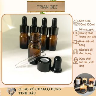 vỏ chai đựng tinh dầu 10ml, 50ml, 100ml, lọ thủy tinh nắp bóp
