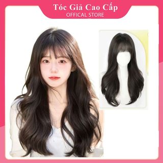 Tóc giả nguyên đầu xoăn đuôi 40cm- phồng chân tóc- tặng lưới