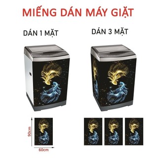 Giấy decal dán 3D máy giặt - tủ lạnh mini CÁ TIÊN SONG BÍCH
