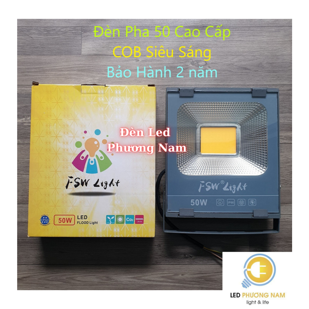 [FSW] Đèn Pha Led 50w [COB] - Bảo hành 2 năm